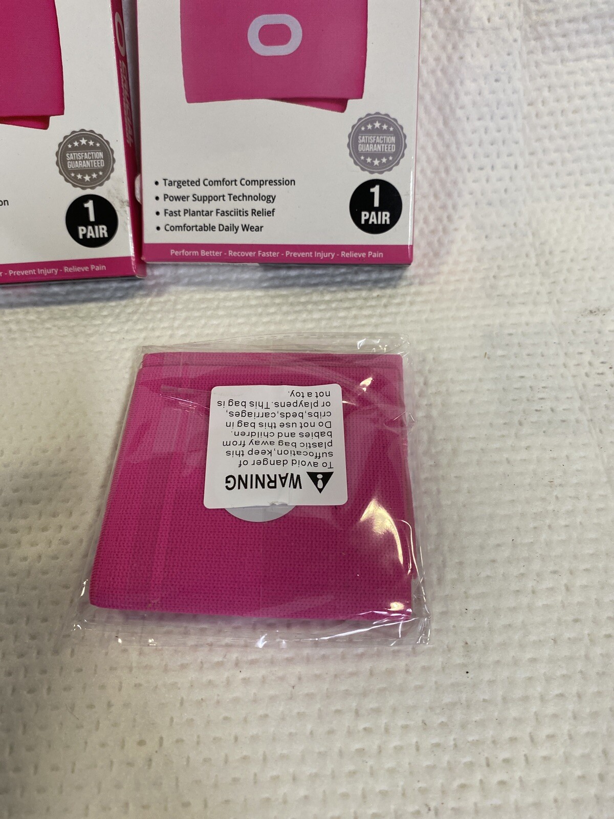 compression arch support sleeves 2 pairs pink size small