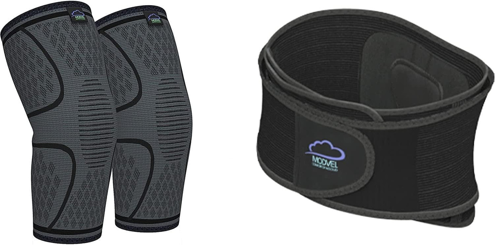 2 Pack Knee & Back Brace Support for Pain Relief – Sciatica, Arthritis, ACL