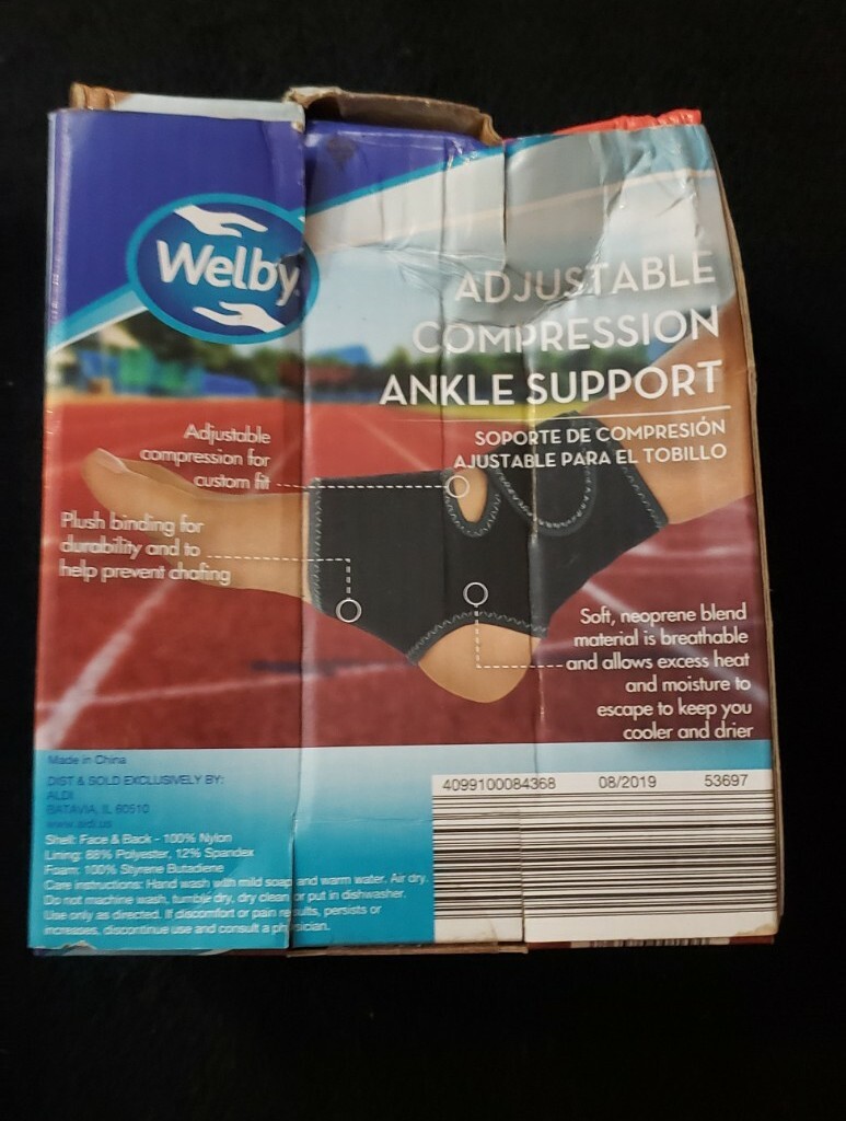 2 New Ankle Supports Dr. Arthritis Cooper Lined & Welby Adjustable Compression