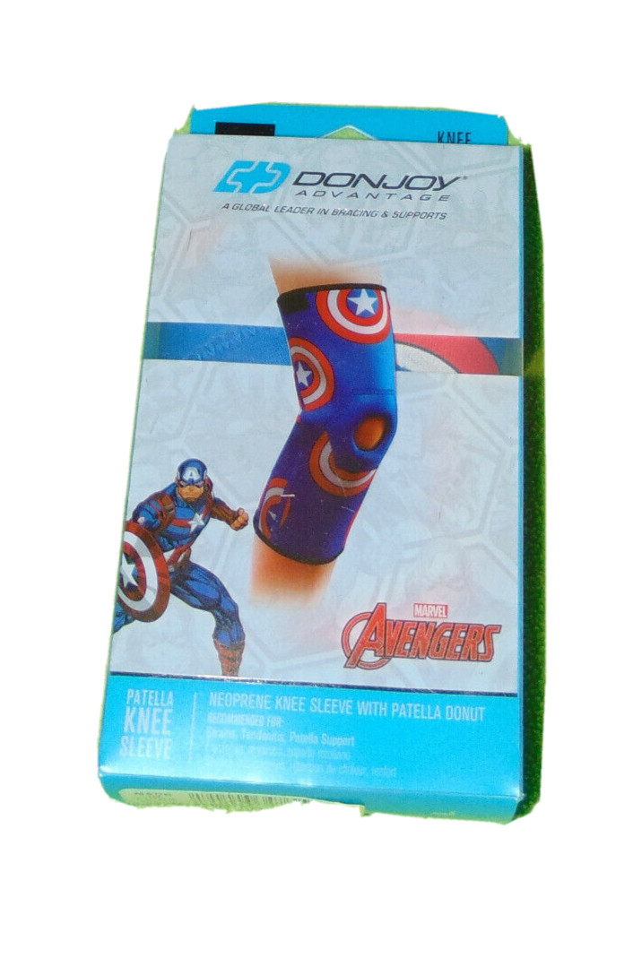 DonJoy Advantage Marvel Captain America Patella Knee Sleeve Mild Support New