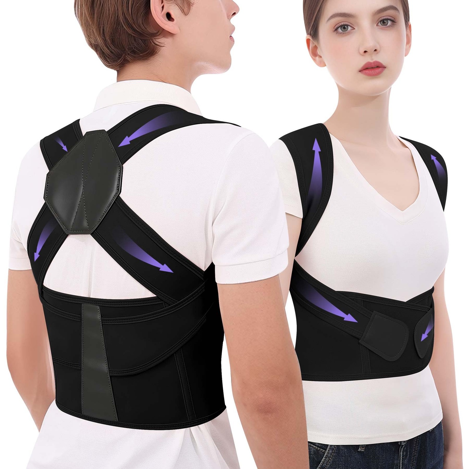 Posture Corrector for and Men Back Brace Upper Back Adjustable Breathable Sho…