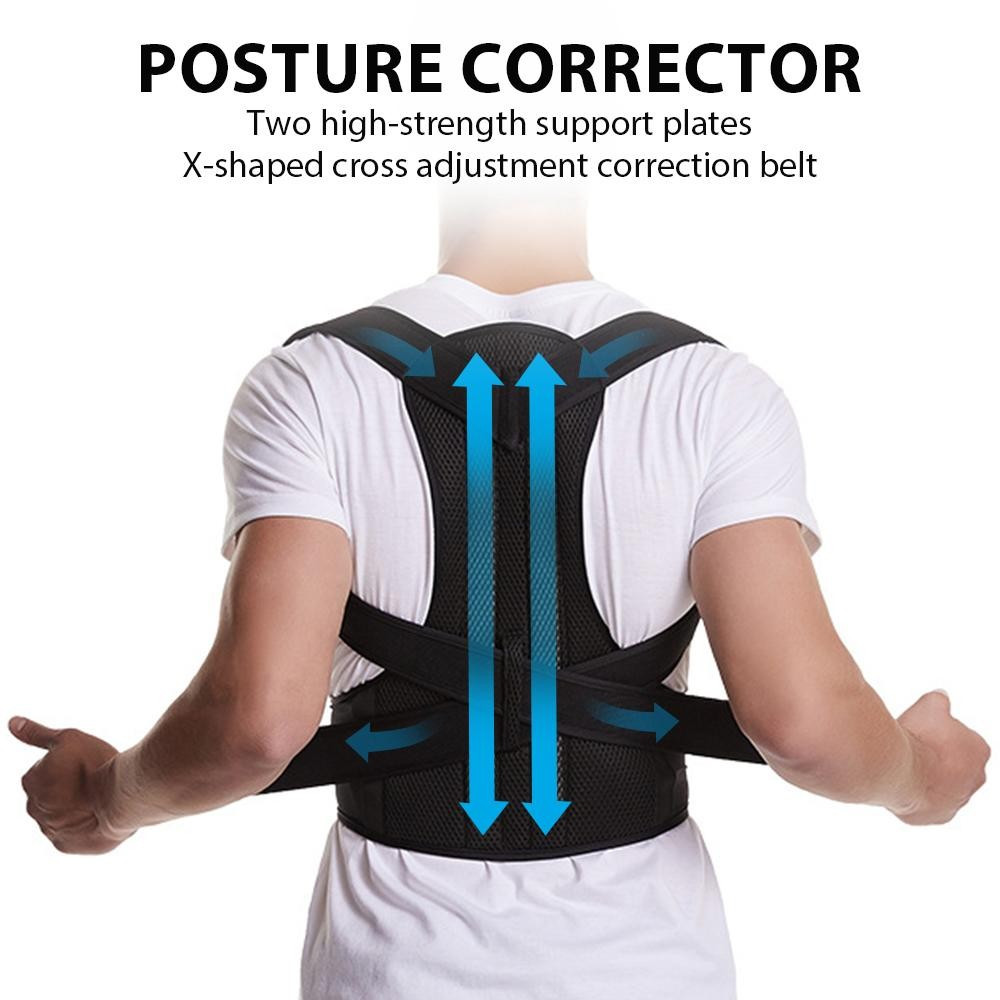 Back Brace Posture Corrector for Women & Men, Adjustable Back Lumbar Support