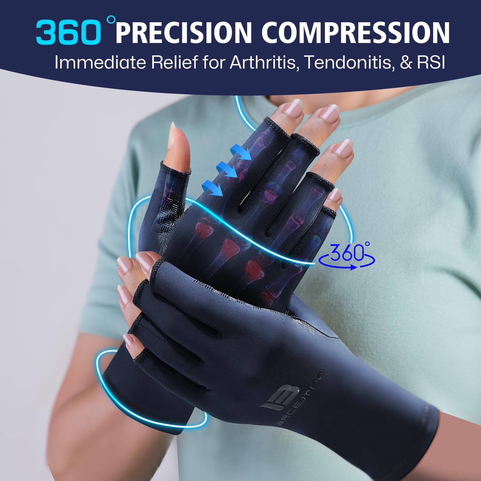 Extra Firm Compression Arthritis Gloves Women & Men for Pain HighTension LYC…