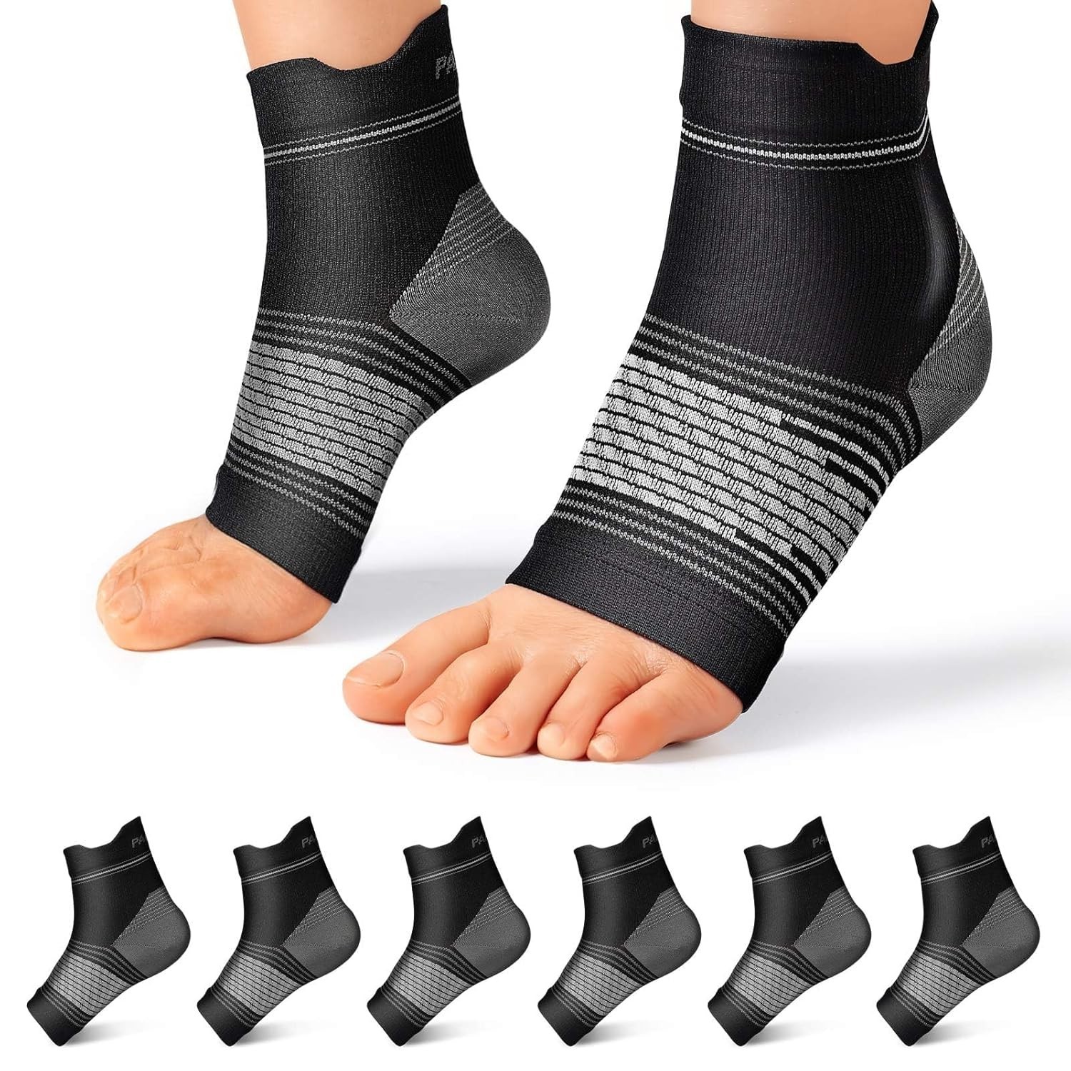 Plantar Fasciitis Sock 6 Pairs for Men and Women, Compression Foot Sleeves wi…