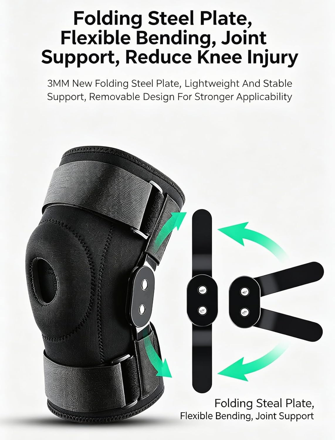 , Knee Support Meniscus Knee Brace with Side Stabilizers (Large)