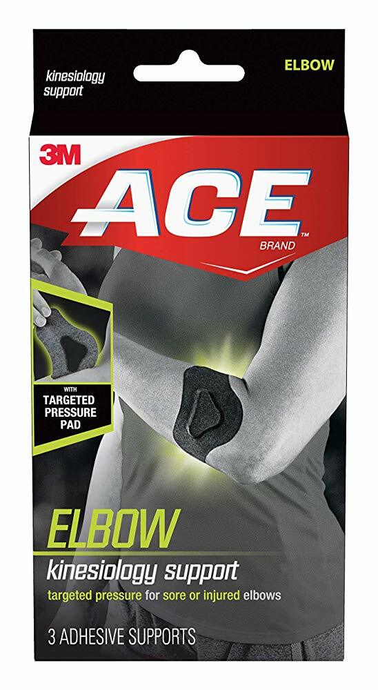 3M ACE Elbow Kinesiology Support, contains 3 Adhesive Supports (900138)