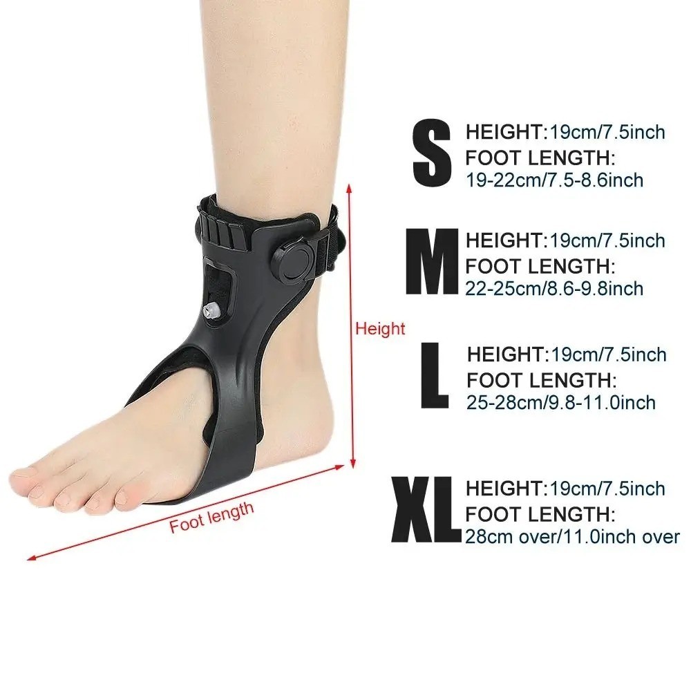 Drop Foot Brace AFO Leaf Spring Splint Ankle Foot Orthosis Support For Stroke