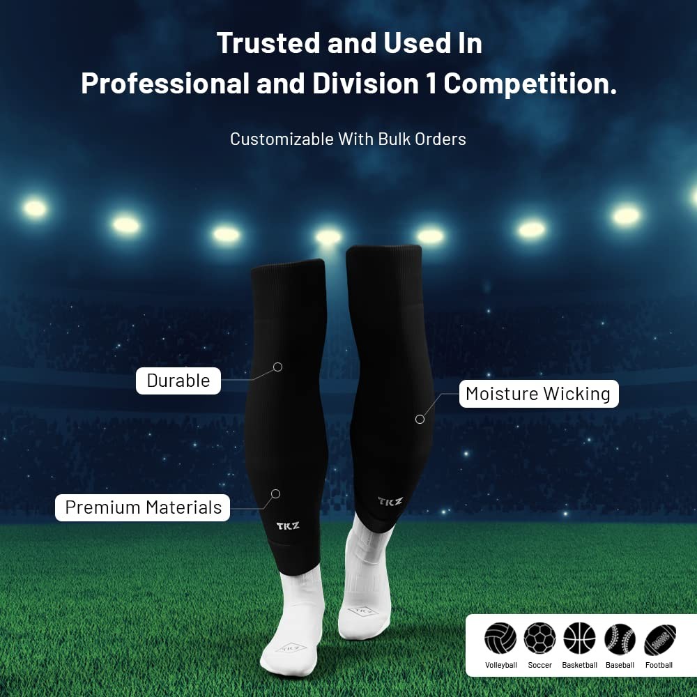 Tekkerz Leg Sleeves – Small, Medium, Extra Long (Orange, Youth) Youth, Orange
