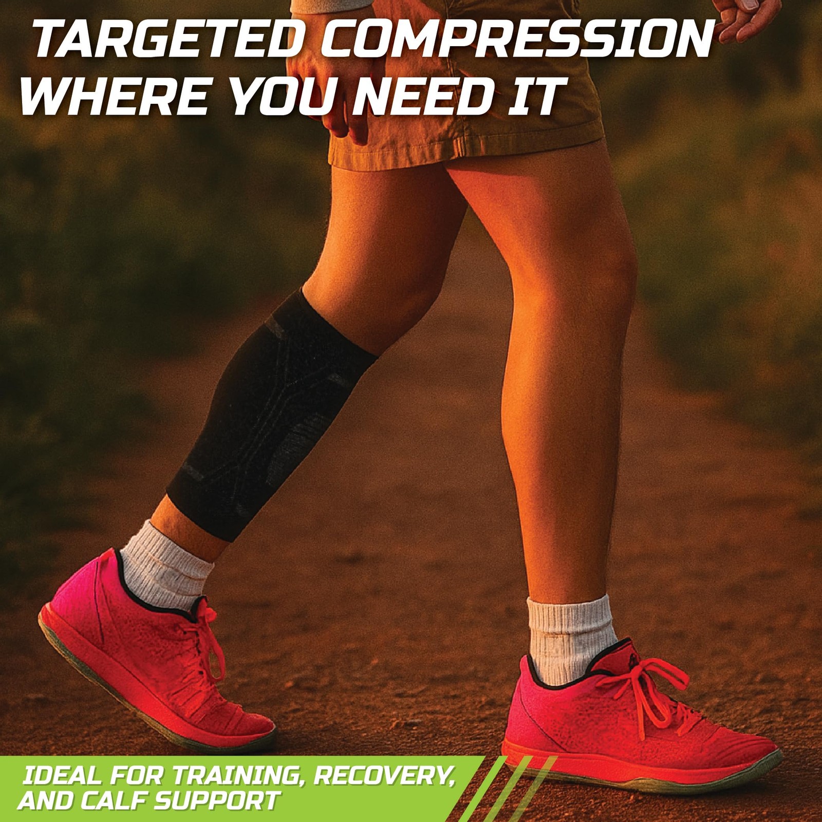 Green Drop Herb-Infused Compression Sleeve for Elbow & Large / X-Large, Black