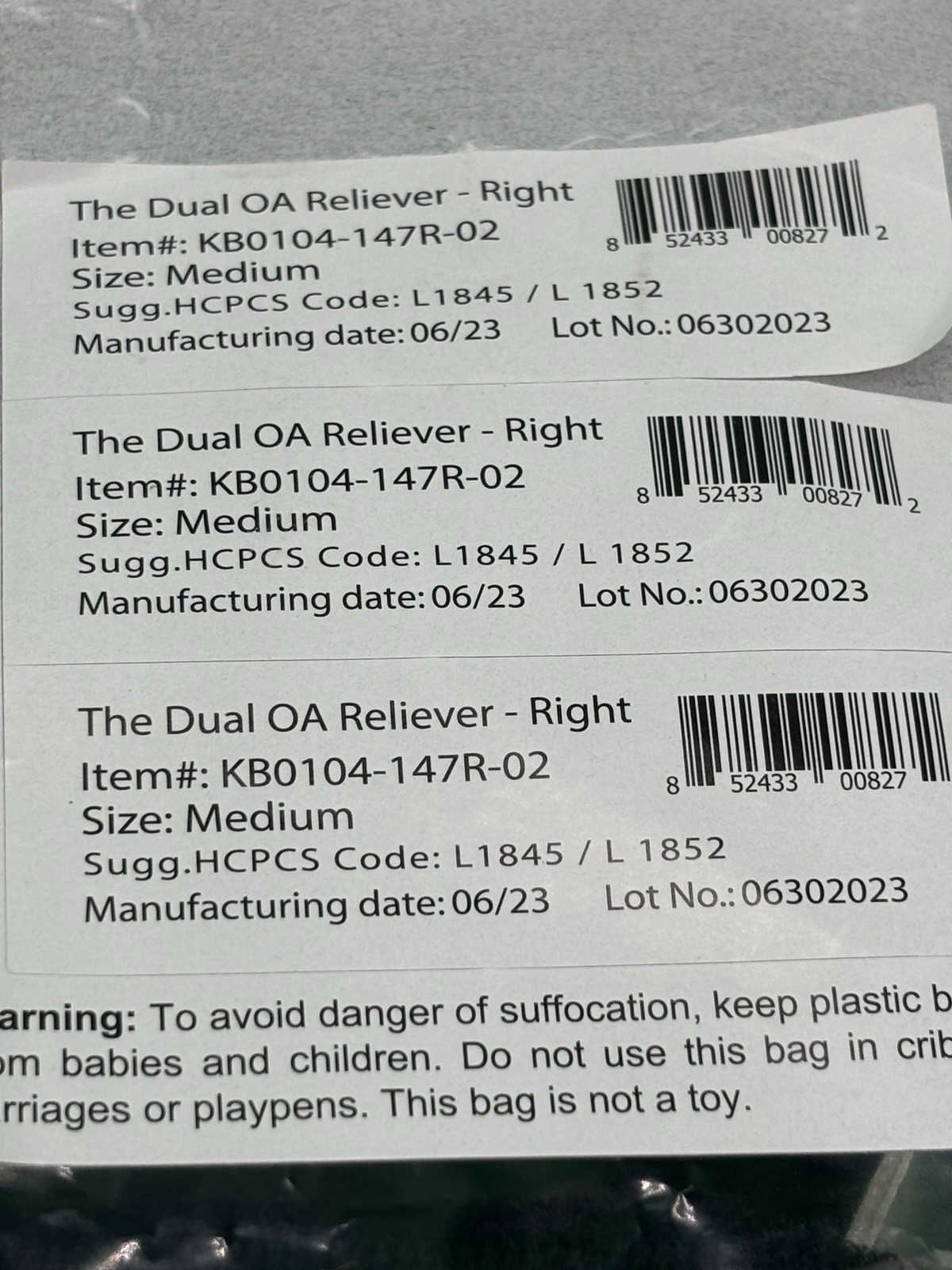 DRMS Dual OA Reliever Knee Braces Medium Left & Right NEW in Bag