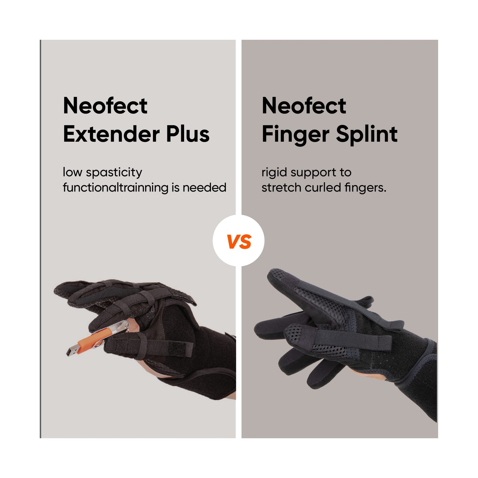 Neofect Finger Splint for Spastic Fingers Medium Left – Stroke Recovery Equip…