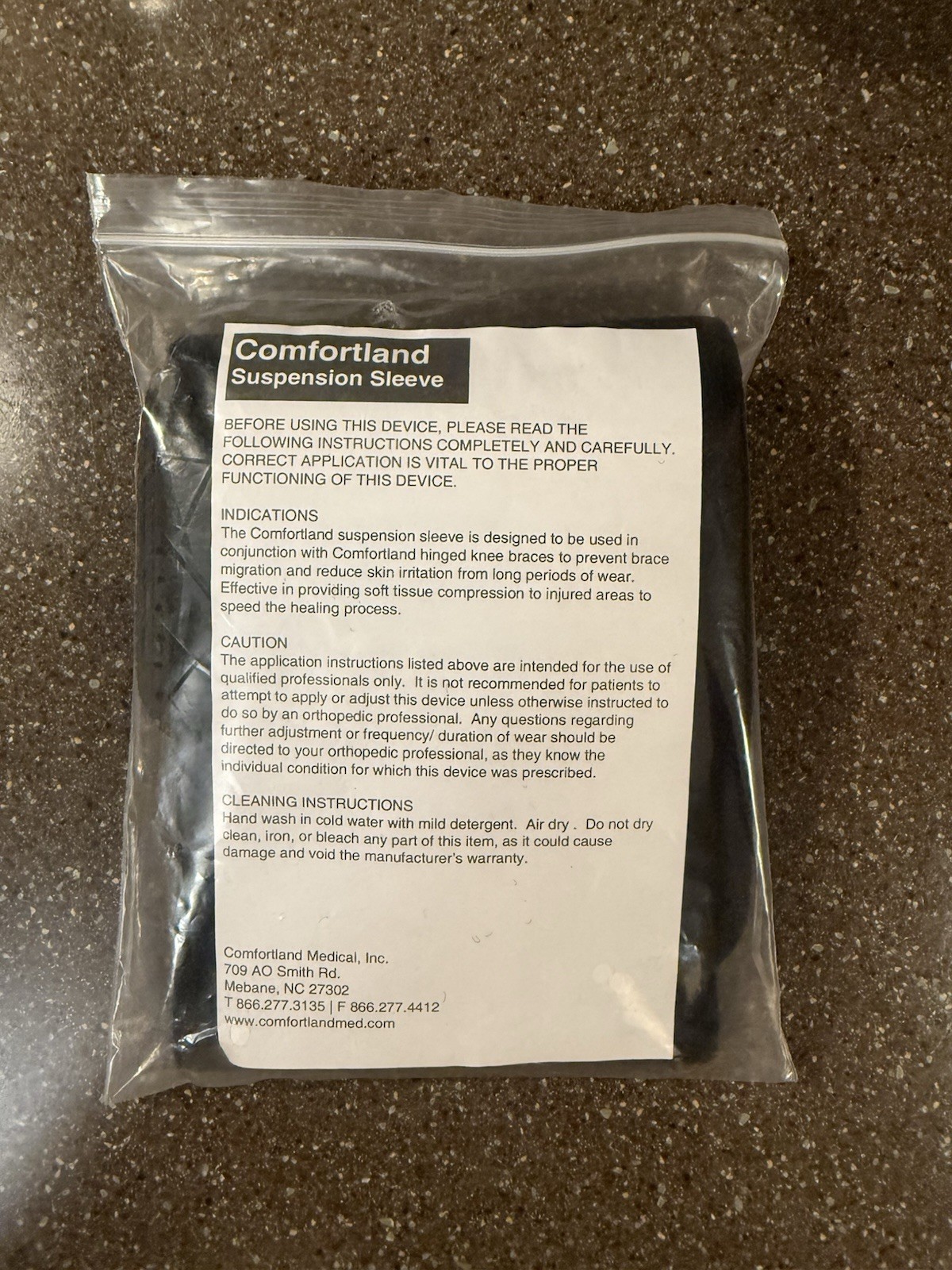 New Comfortland Knee Brace Suspension Sleeve (L2397) – Holds Brace In Place
