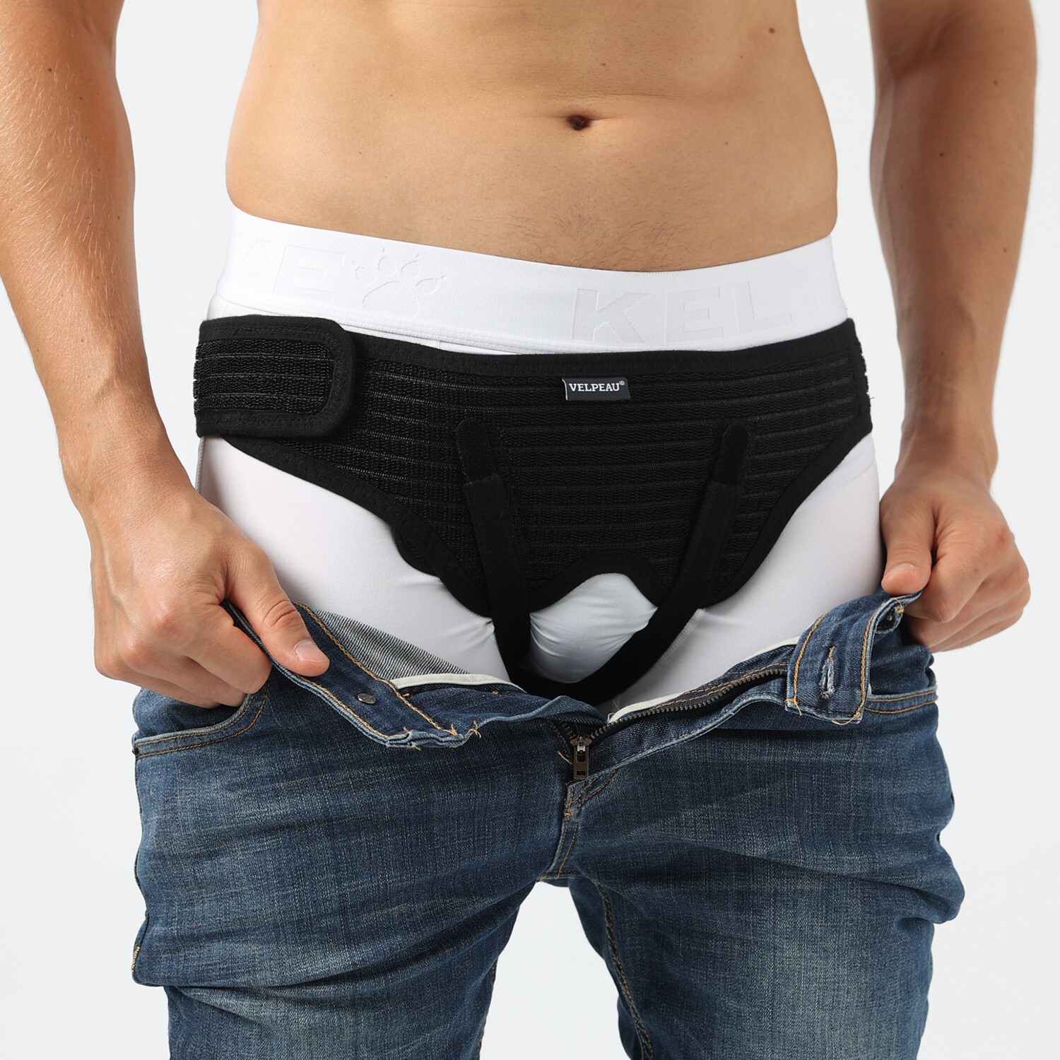 Men Inguinal Hernia Support Belt Double Groin Hernia Pain Relief Truss Brace