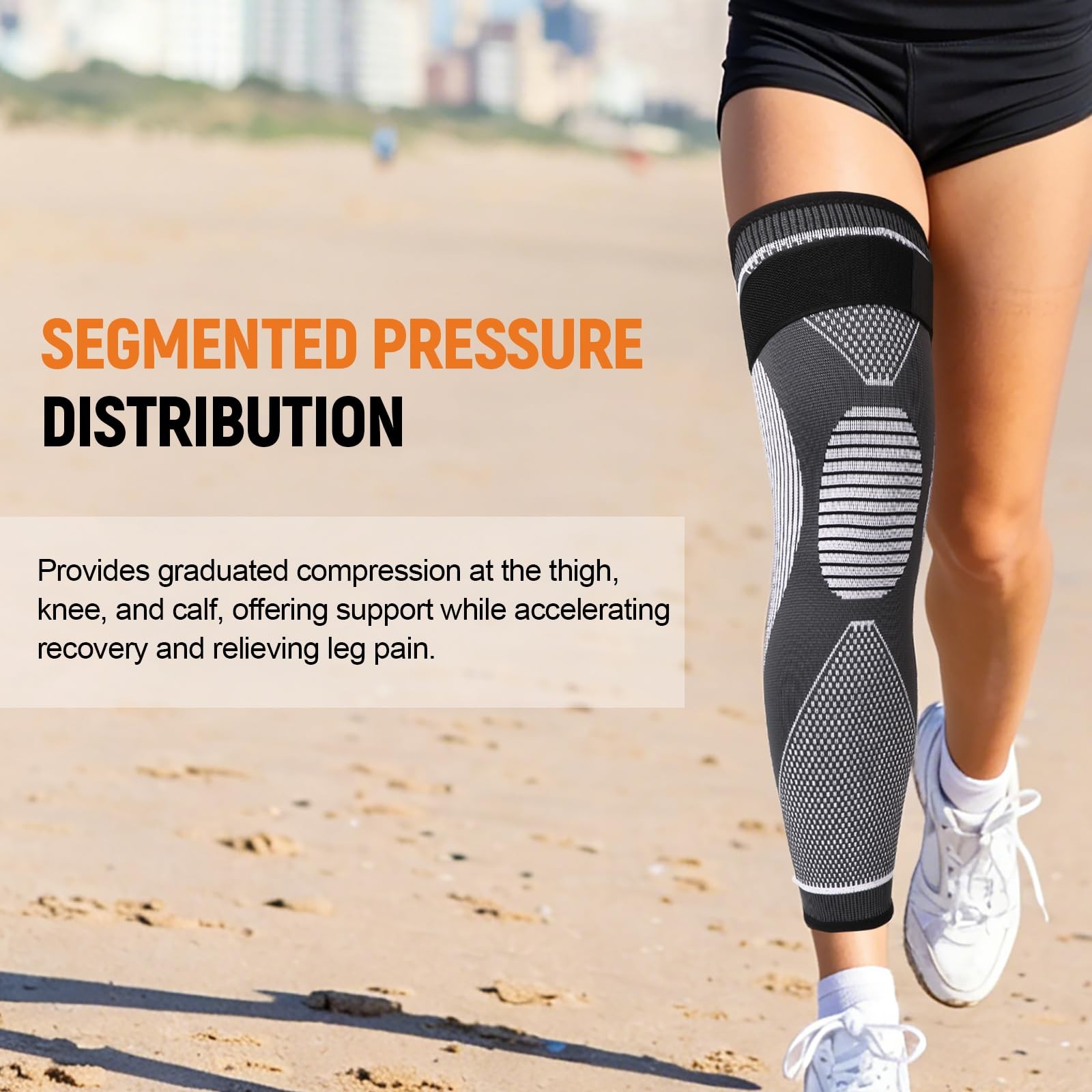 Uncle Yang Full Leg Compression Sleeves 2 Pack XX-Large, Gray