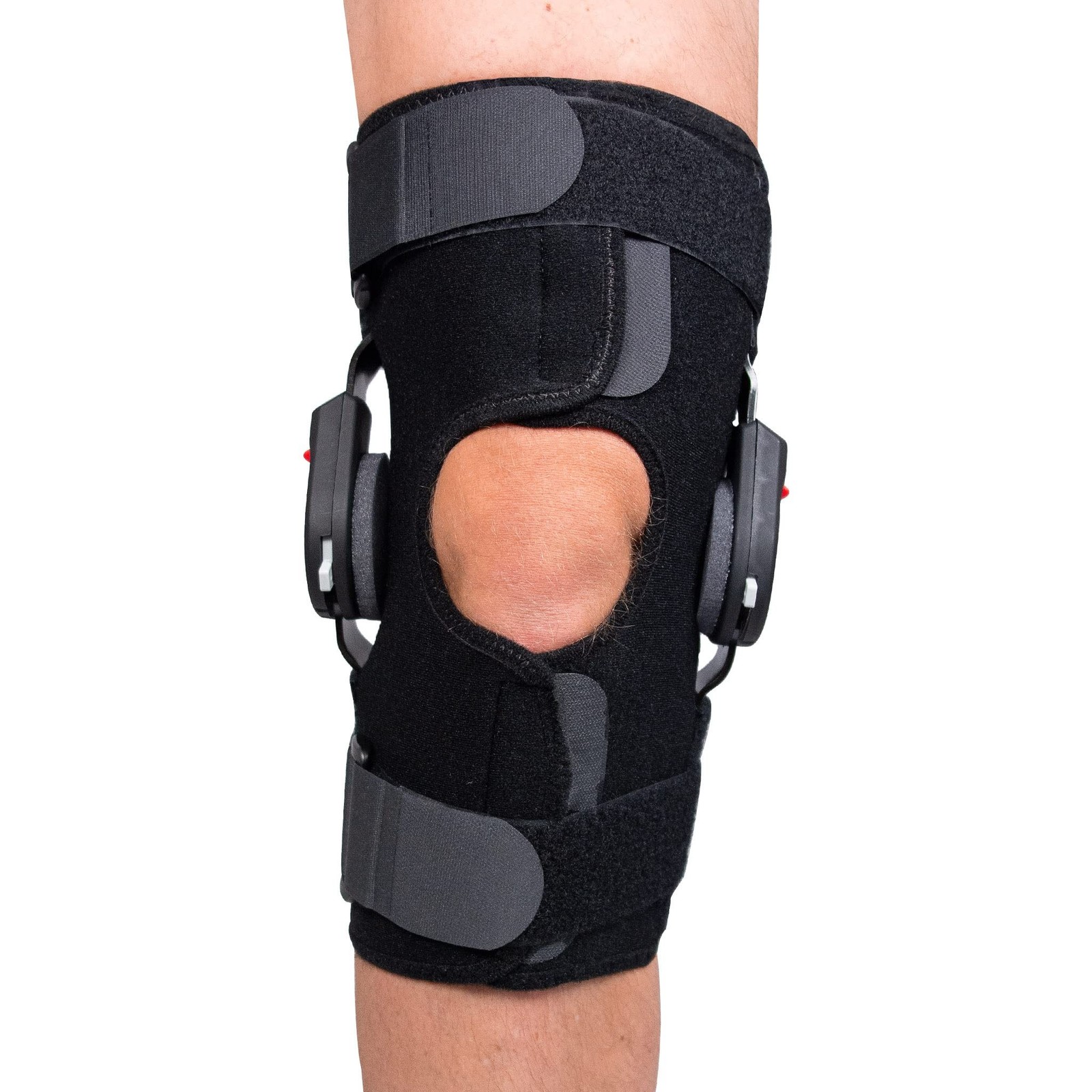 Rally ROM Hinged Knee Brace – Adjustable Compression Knee Support w/Remova