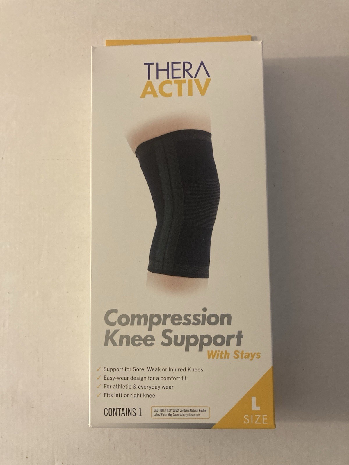 Thera Activ Compression Knee Support With Stays Size Large New