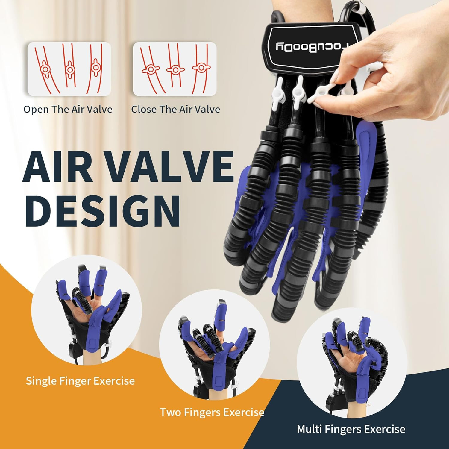 ✅ Hand Function Rehabilitation Robot Gloves Finger Hemiplegia Recovery Trainer