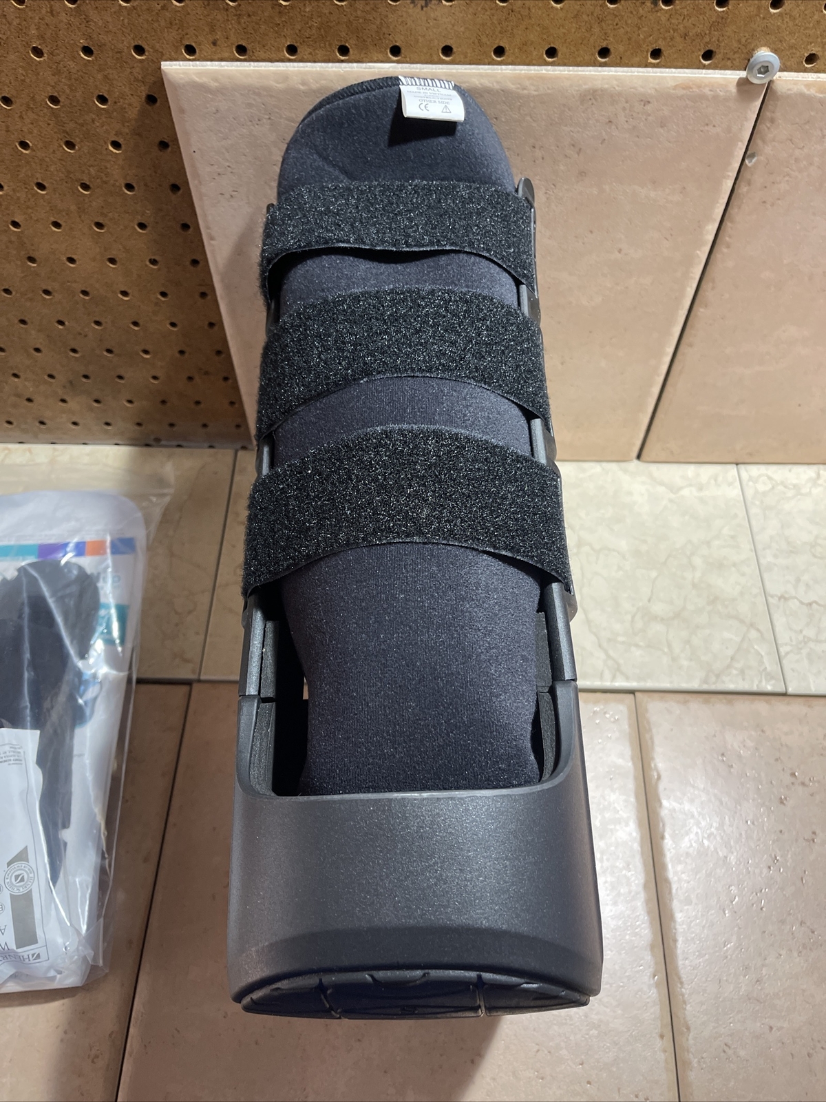 Henry Schein Black Boot Walker (Ankle/Foot) Tall Sz Small, With New Sole/ Pads
