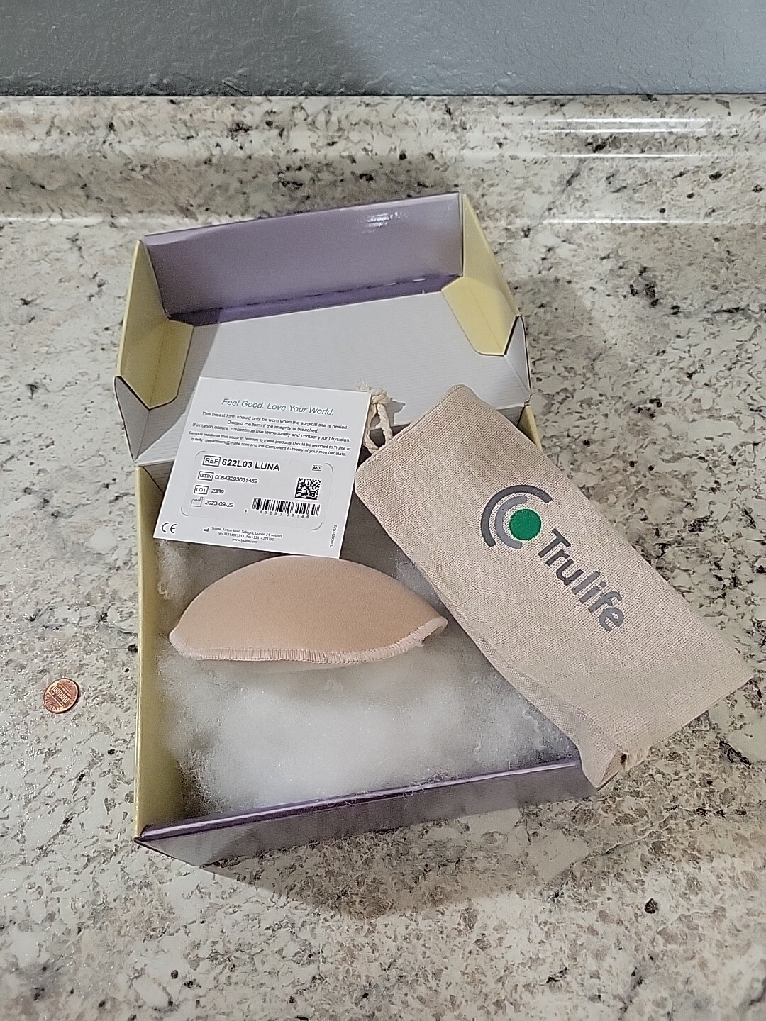 Trulife Breastcare 622L03 Luna Prosthetic Breast Form. Bra Mastectomy Insert