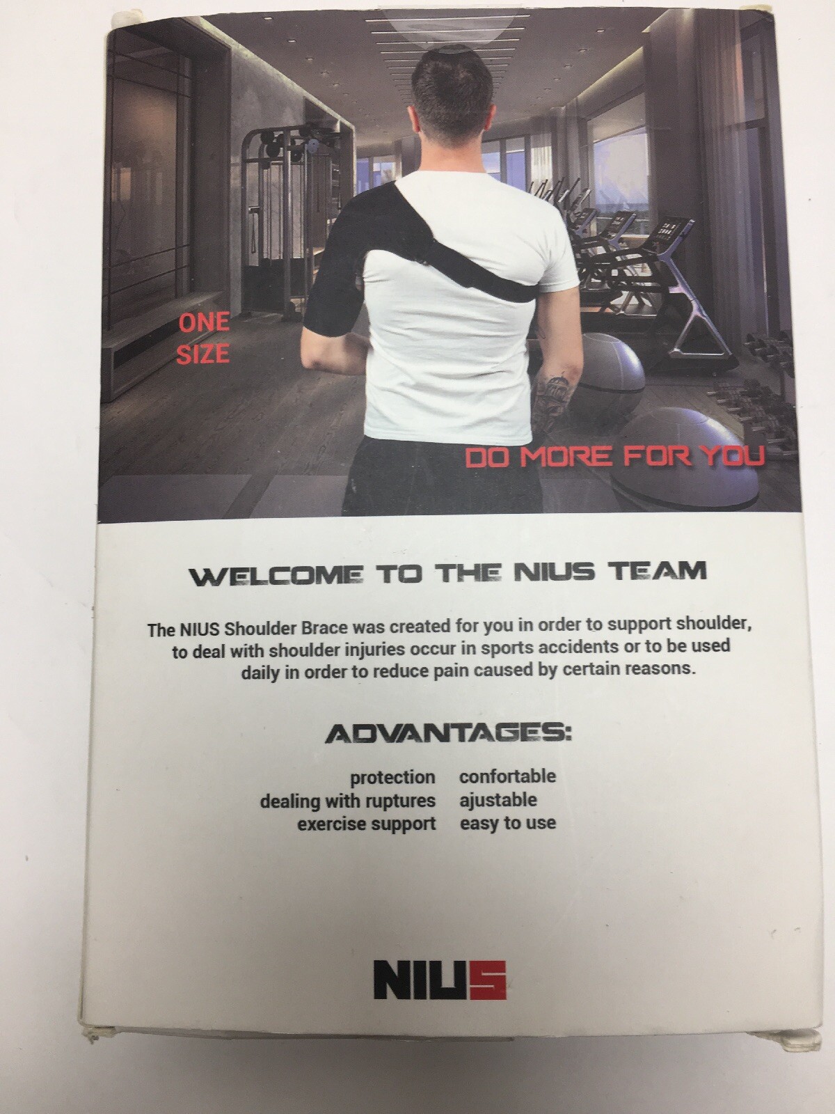 NIUS Shoulder Brace Rotator Cuff Support AC Joint Dislocation Men Women