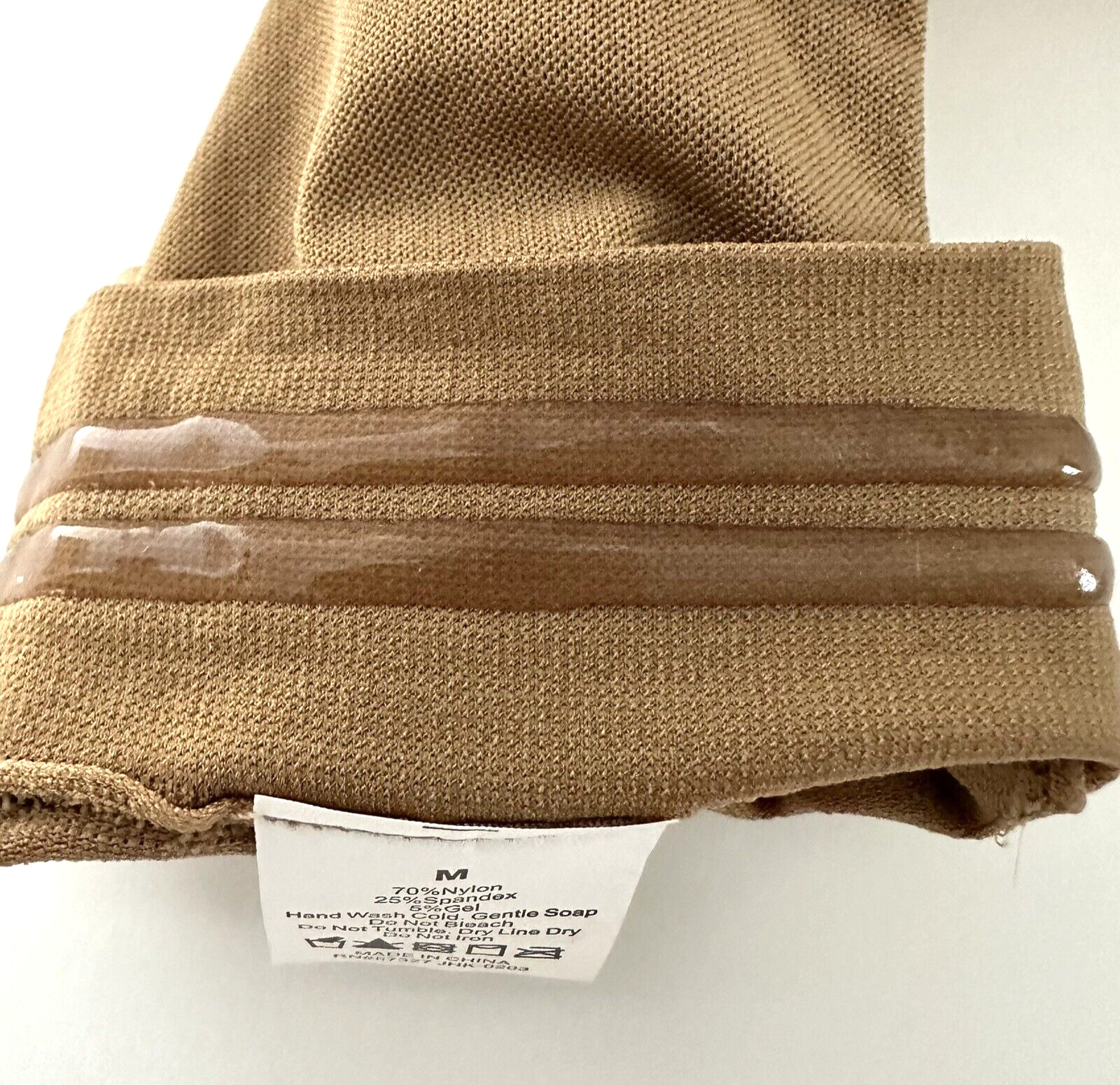Healthy Steps EZ Zip Open Toe Compression Socks 20–30 mmHg Beige M