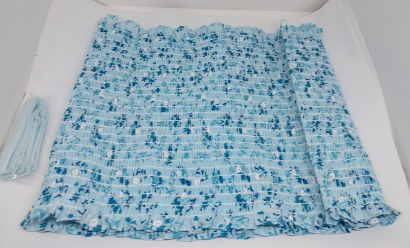 EaB Medical Compression Products Breast Binder Blue Floral Medium 34″- 36″Straps