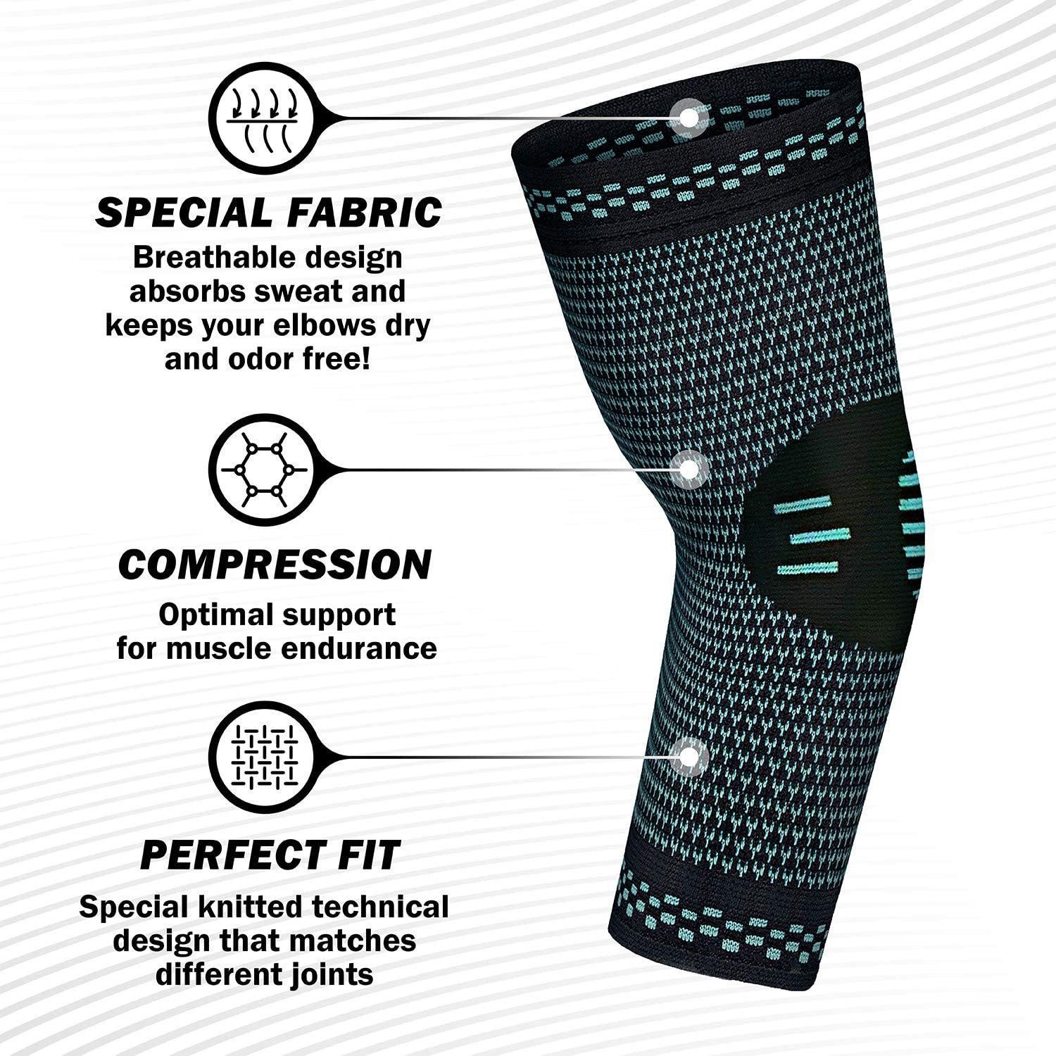 Elbow Brace Compression Sleeve Support Pad Tennis Golf Gym Sports Arm Protector