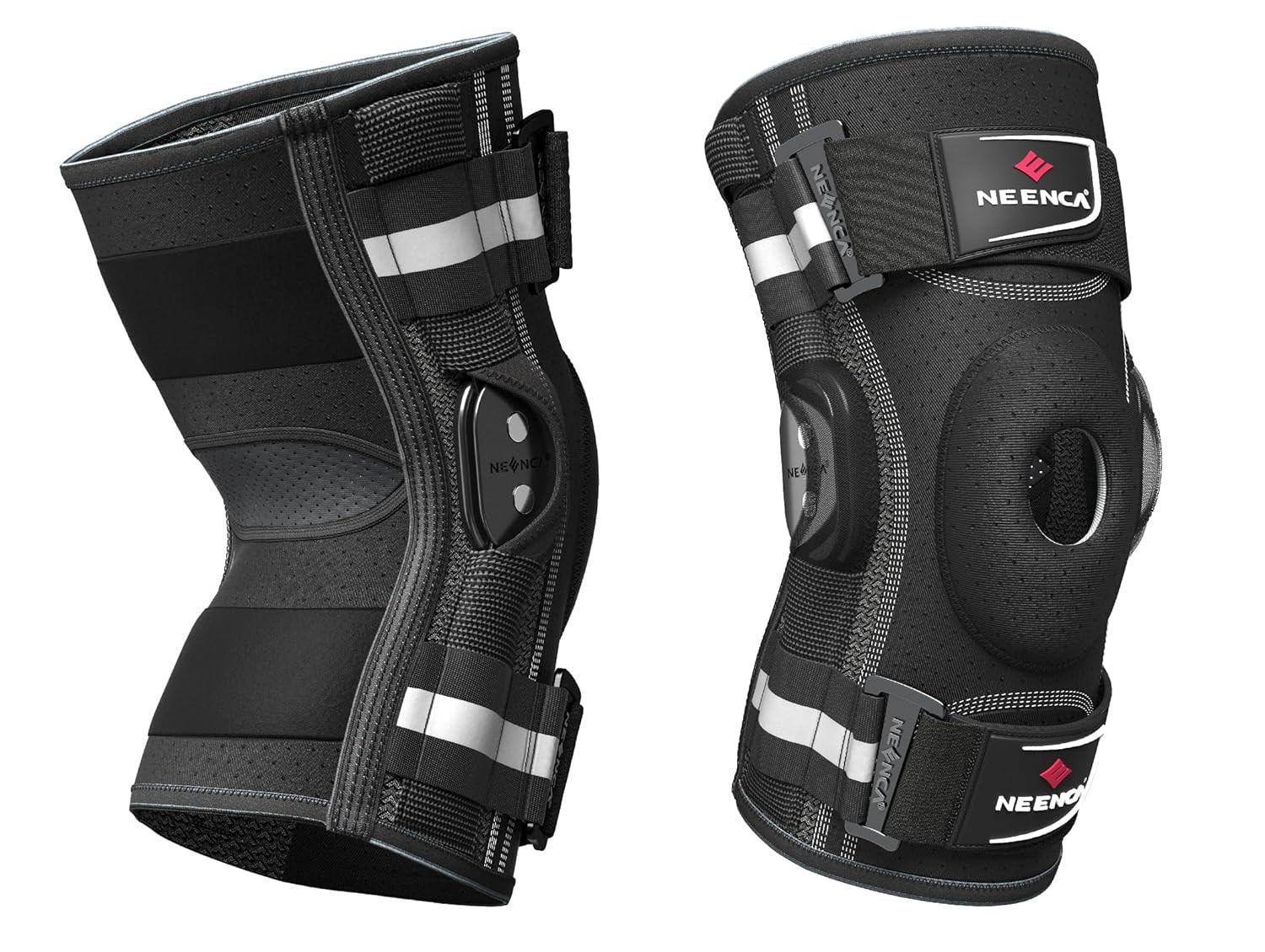 Professional Knee Brace for Knee Pain, Adjustable Hinged Knee Support with Remov
