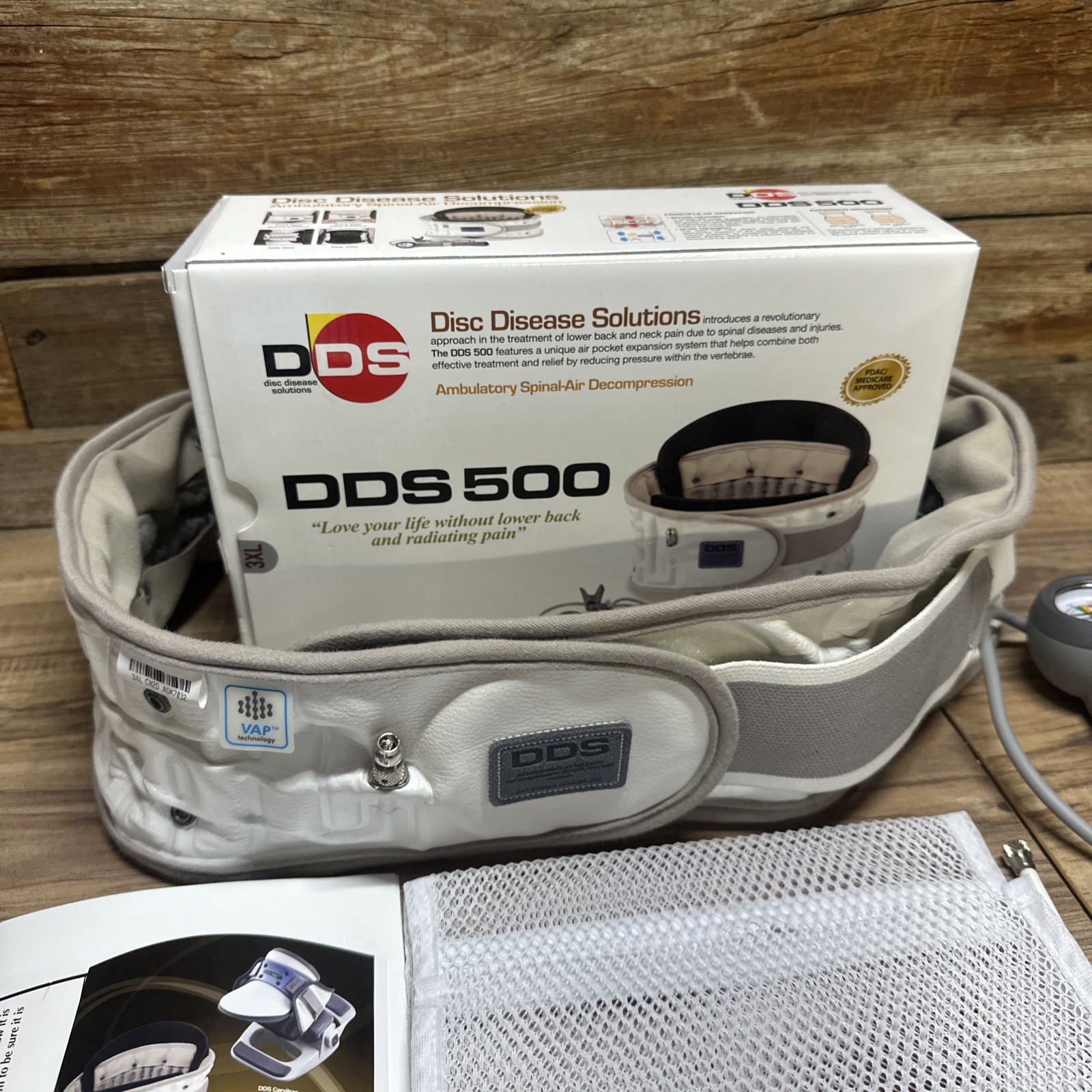 DDS 500 Disc Disease Solutions Back Brace Size 3XL Spinal Air Decompression
