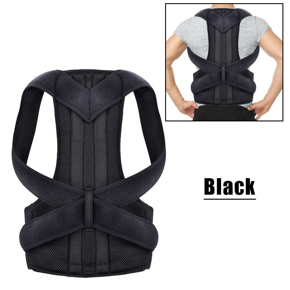 Back Brace Posture Corrector Adjustable Straps Relief Lower Upper Back Pain