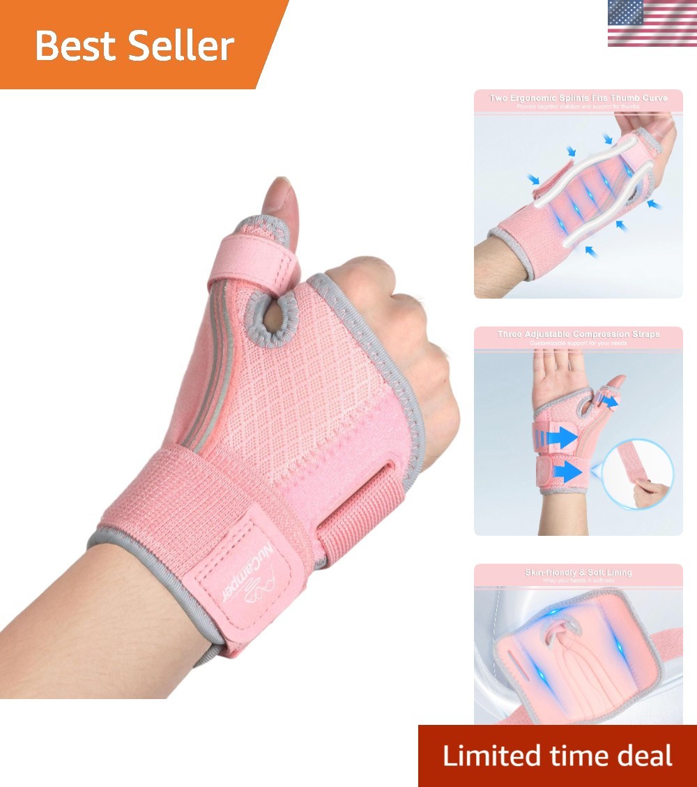 Adjustable Thumb Brace for De Quervain’s & Trigger Thumb Relief – Soft & Durable