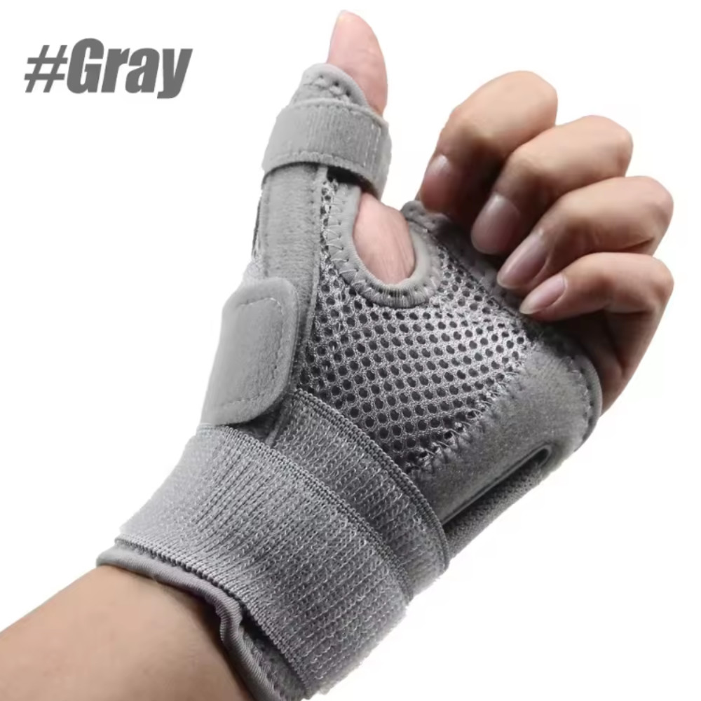 Thumb Wrist Support Brace Adjustable Splint Left Right Hand Gray Support