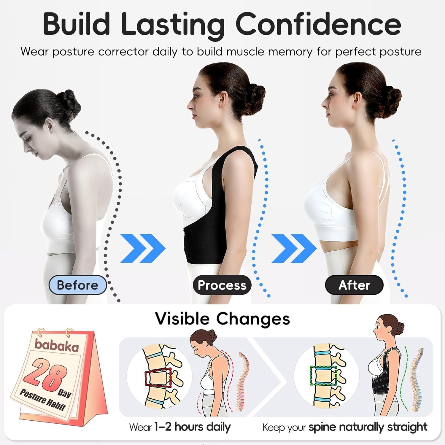Breathable Women’s Posture Corrector – Invisible Back Support for Everyday Use