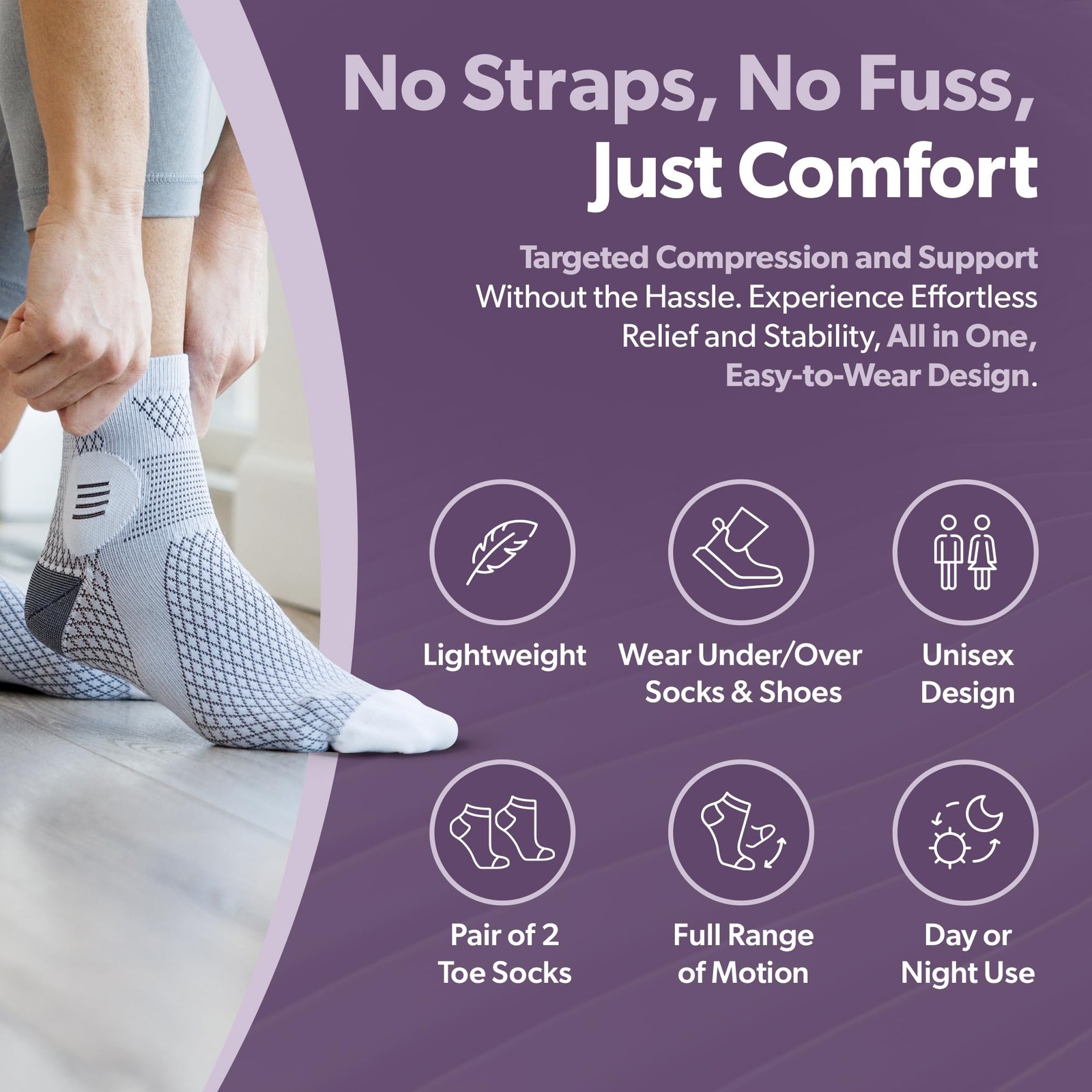 BraceAbility Closed Toe Diabetic Socks – XL Neuropathy Socks for Women and Me…