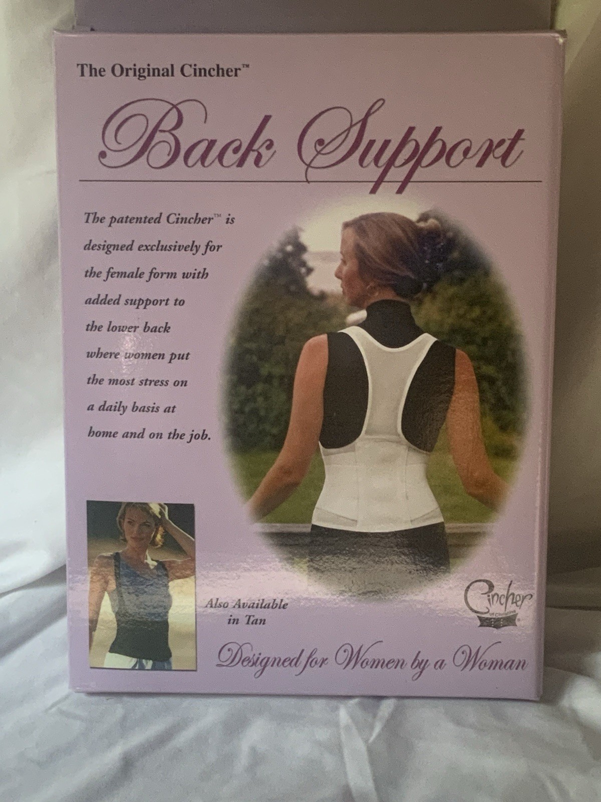 ORIGINAL CINCHER 4in1 body shaper/posture enhancer/back tummy support WHITE XL