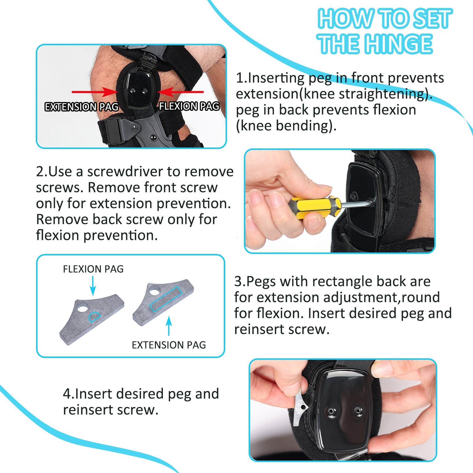 Bone-on-Bone Knee Pain Relief Brace,Support for Arthritis Pain & Joint Stability