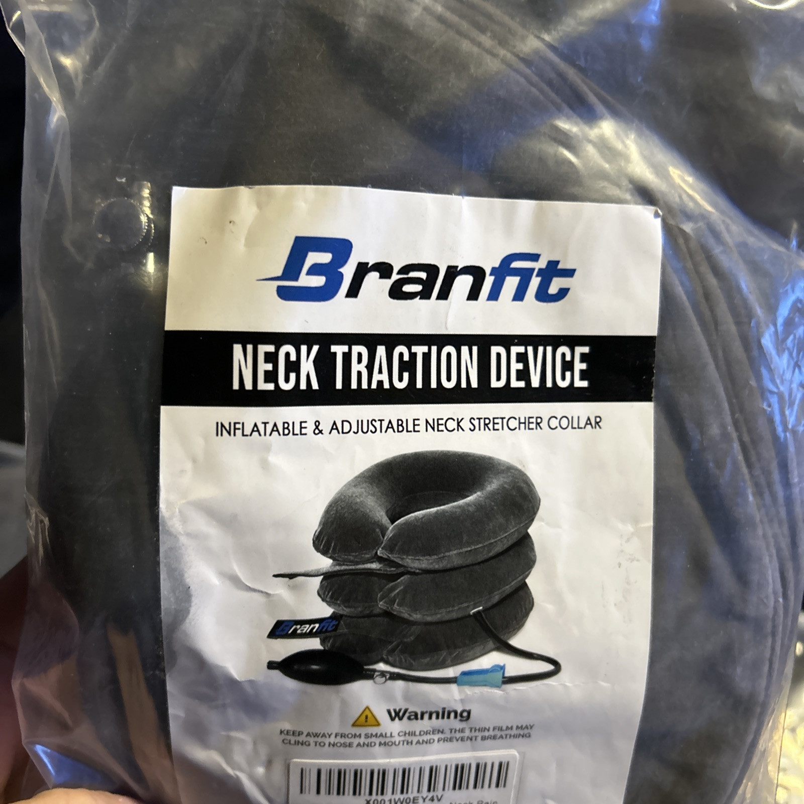 Branfit Cervical Neck Traction Device Brace Adjustable Neck Support Spine Aling
