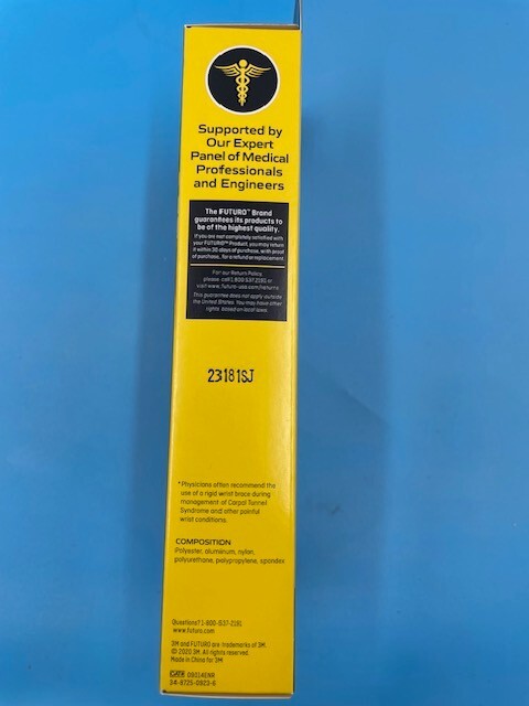 3M Futuro Wrist Deluxe Stabilizer LEFT Hand Adjustable Sizing Firm Support