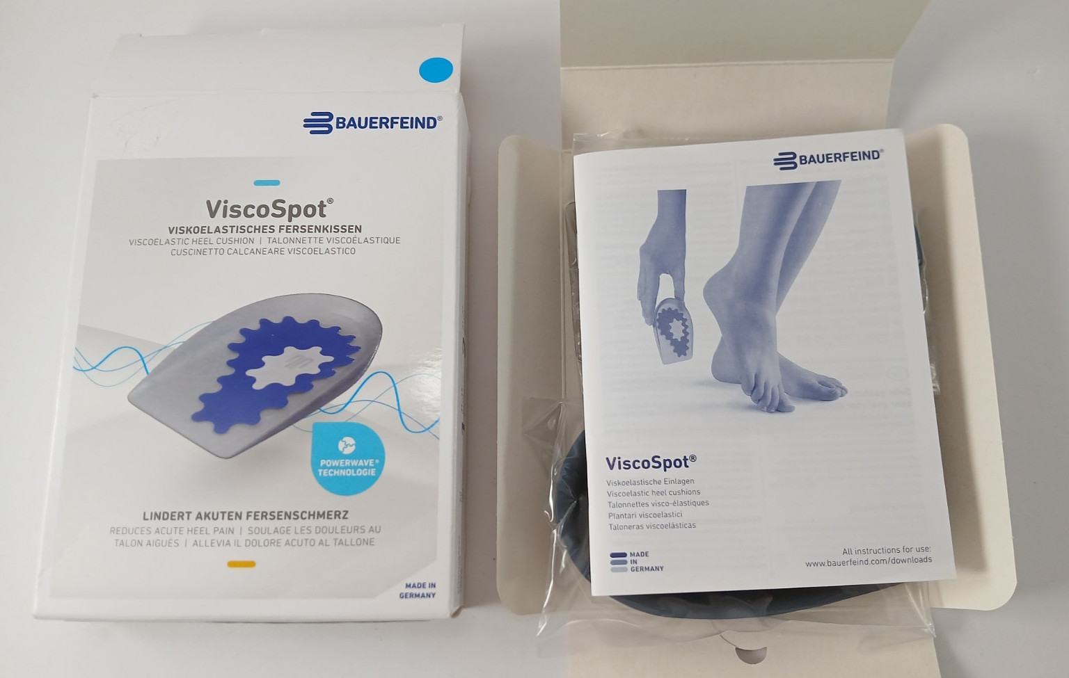 Bauerfeind ViscoSpot Premium Viscoelastic Silicone Heel Support Cushions SIZE 2