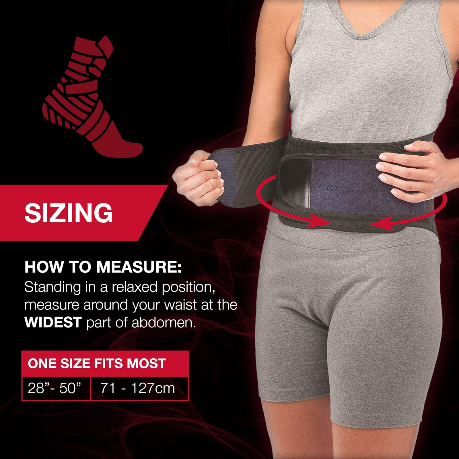 MUELLER Sports Medicine Adjustable Lumbar Back Brace, Lower Regular, Black