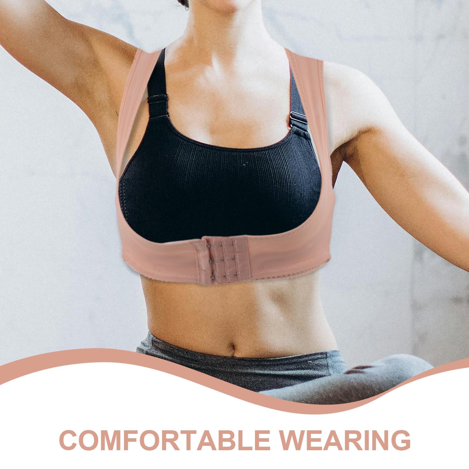 Healifty Women Posture Bra Chest Hunchback Brace XL, Skin-Color