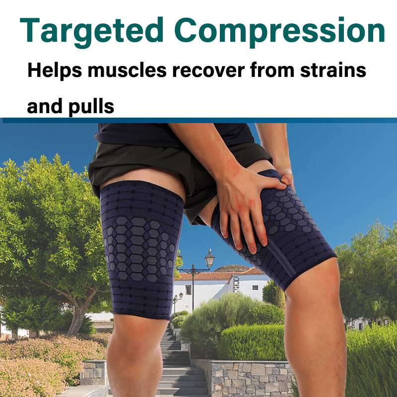 Thigh Support Brace Hamstring Quad Compression Sleeve Quadricep Sciatica Pain US