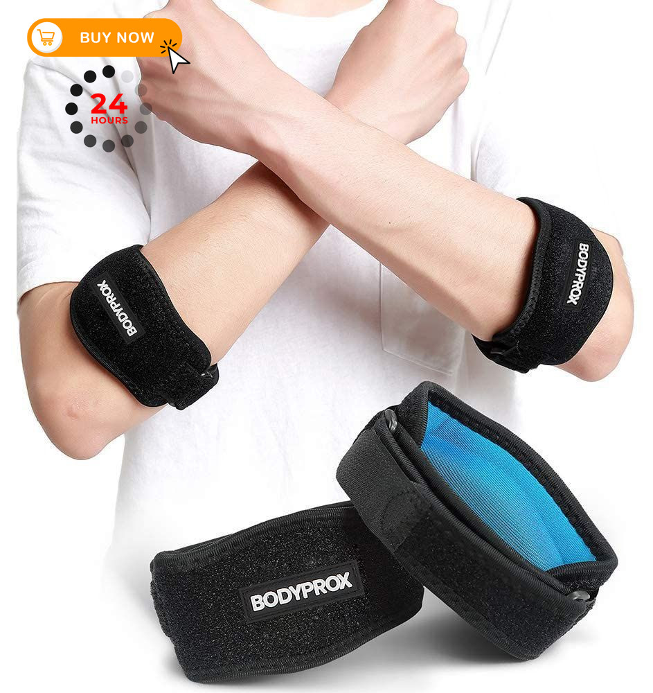 Bodyprox Elbow Brace 2 Pack for Tennis & Golfer’s 2 Count (Pack of 1)