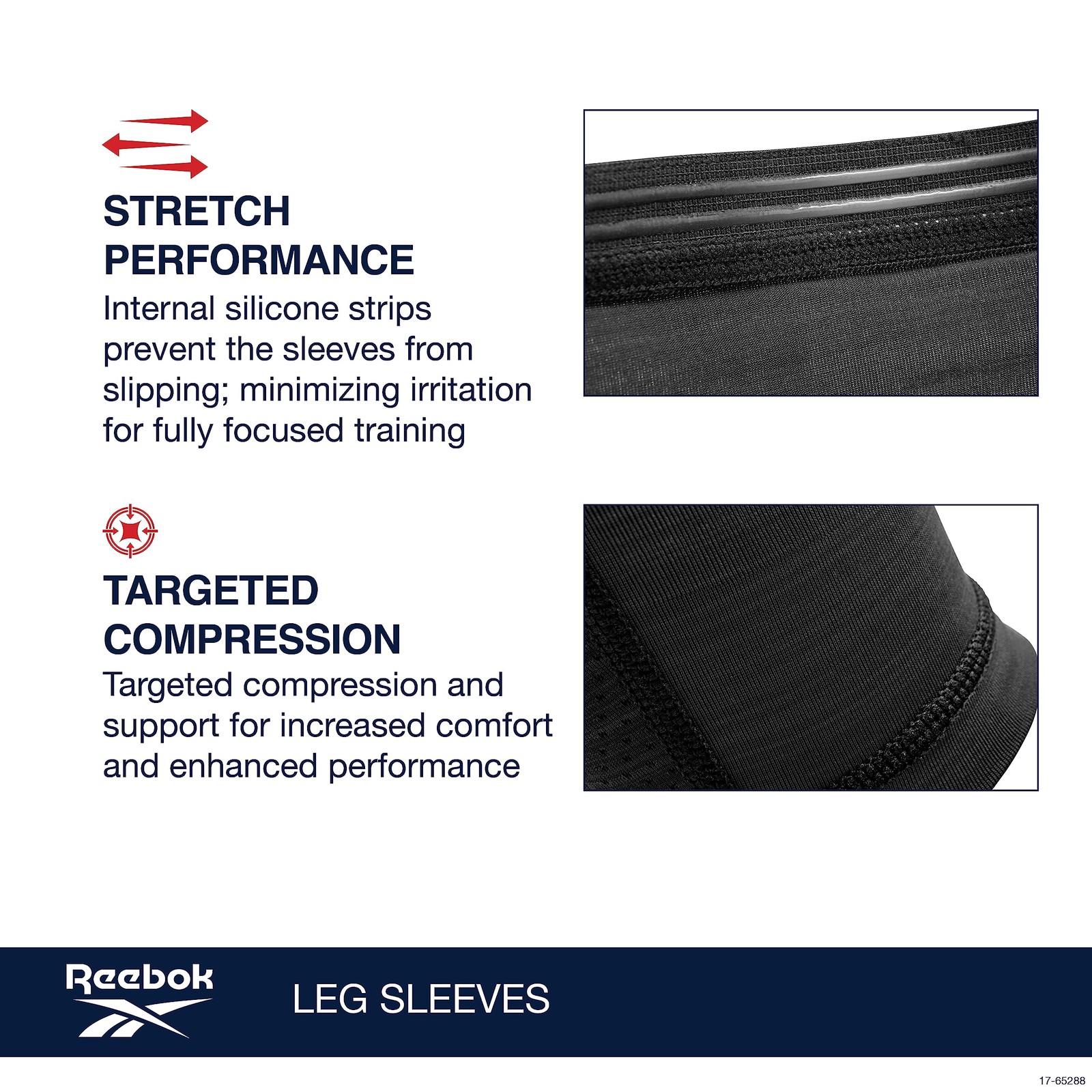 Compression Leg Sleeves for Men and Women – Stretch Performance No-Slip Sleev…