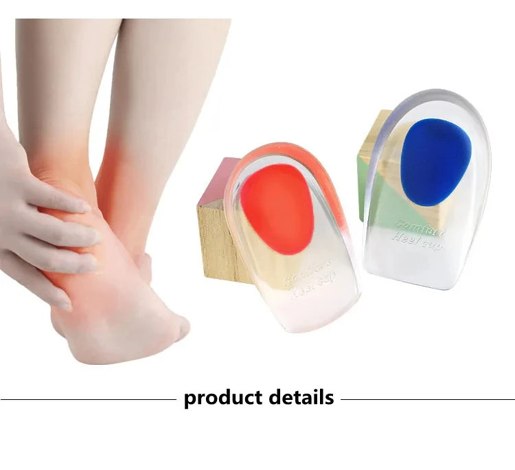 1Pair Spurs Pain Foot Shoe Insoles Silicone Gel Orthopedic Insole for Feet