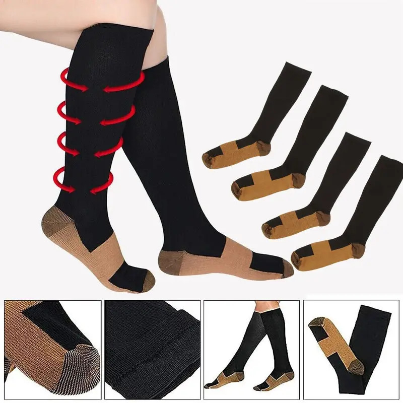 3×Compression Socks Stockings Womens Mens Knee High Medical 20-30 mmHG S/M – XXL
