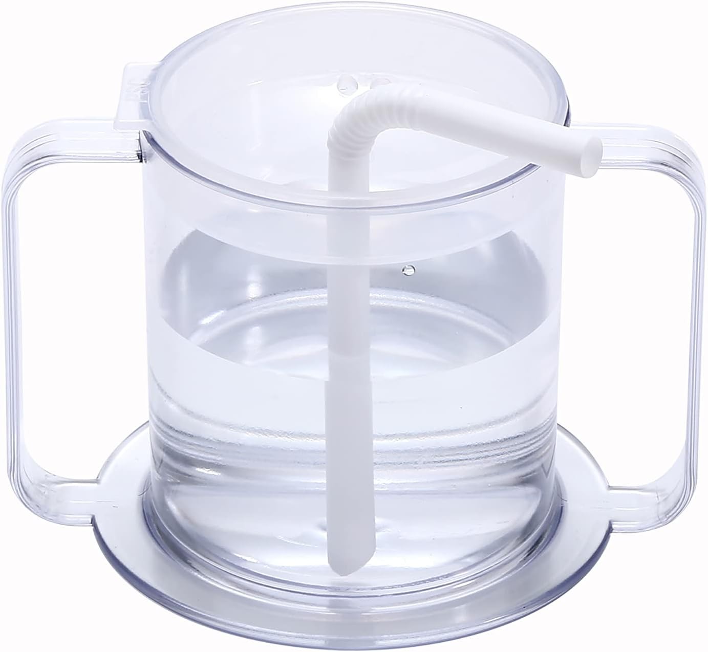 Independence 2-Handle Plastic Mug with 2 Style Lids, Lightweight Drinking Cup