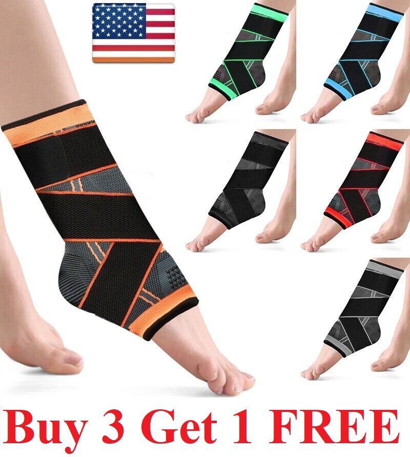 Ankle Support Brace Compression Adjustable Heel Stabilizer Foot Protector Strap.