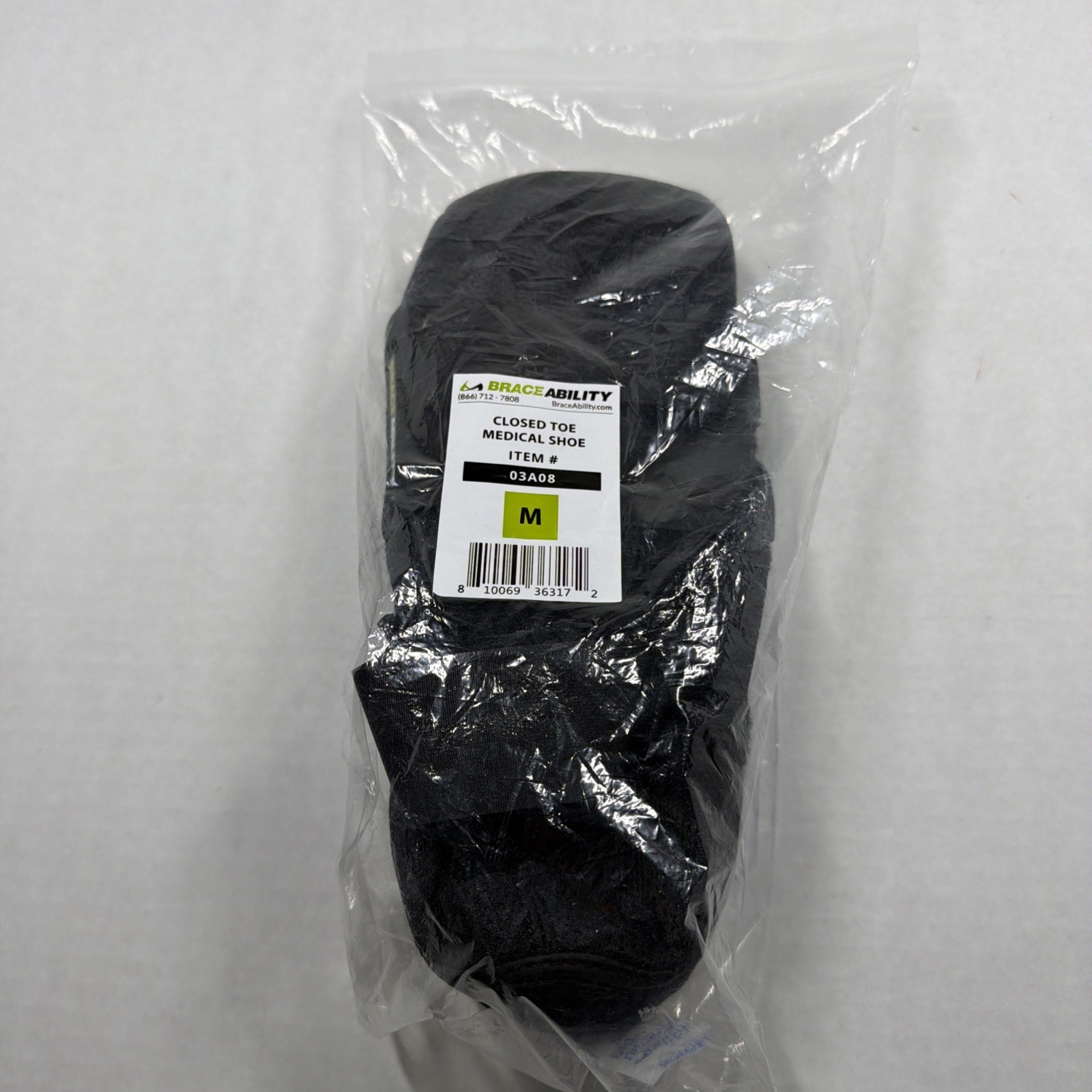 BraceAbility Closed Toe Medical Walking Shoe Fracture Boot Post Op Foot Brace S