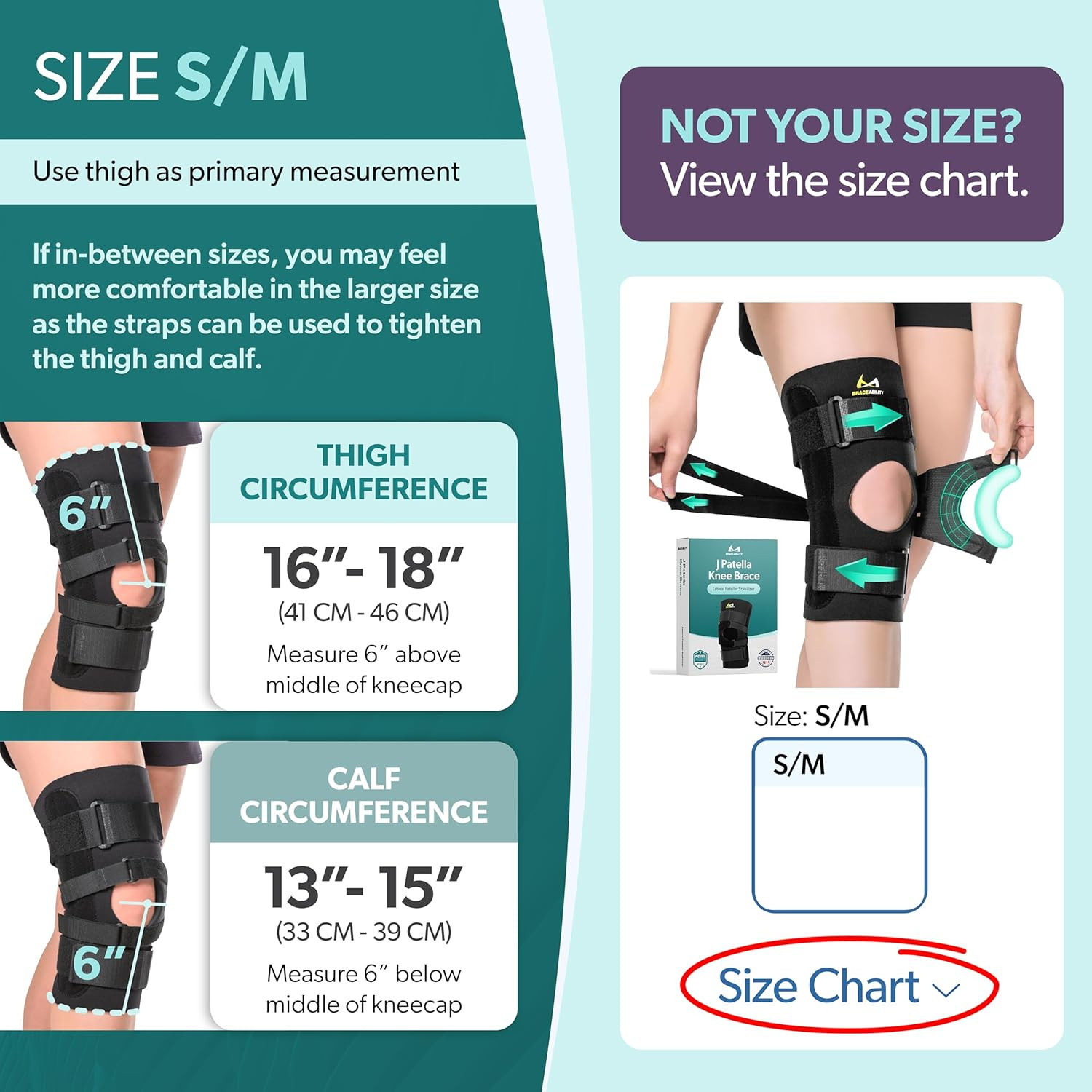 J Patella Knee Brace – Lateral Patellar Stabilizer with Medial and J-Lat Support